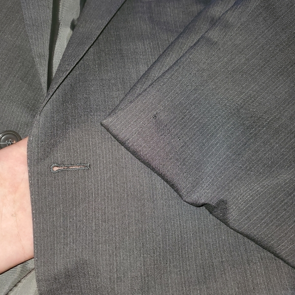 ZZegna "Drop 8" Grey Pencil Striped Suit - Picture 7 of 8